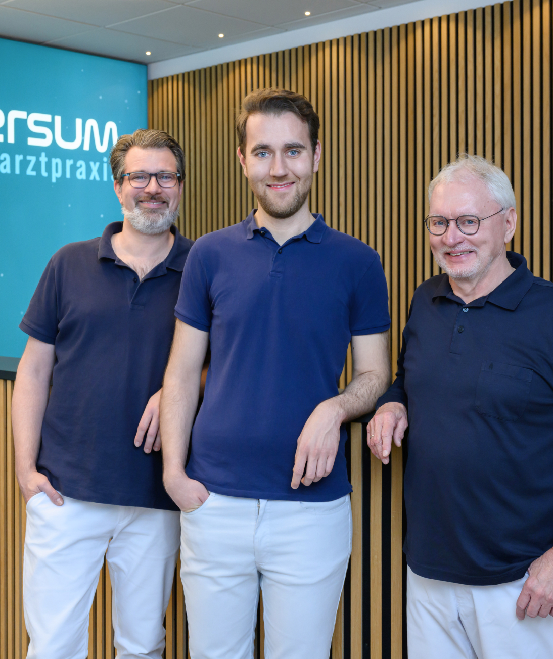 Fachärzte Teamfoto:  Dr. Böhm, Dr. von Schwarzkopf, Dr. Rohwerder